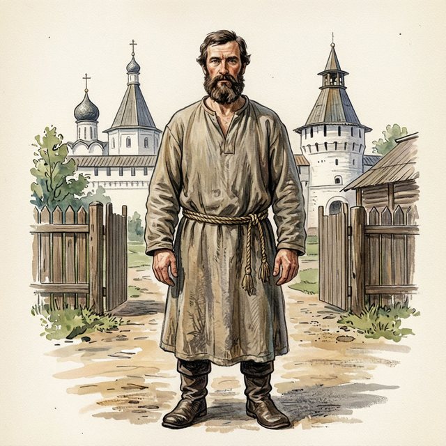 Герасим, нарисованный по описанию из книги